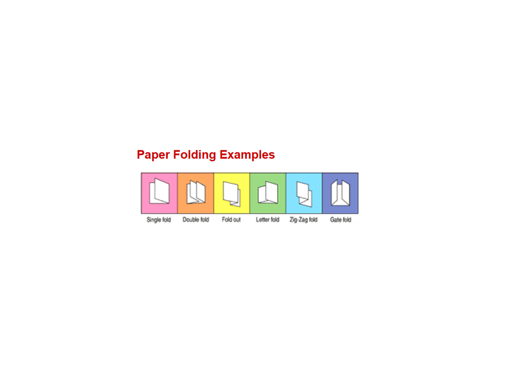 DE-282V Paper Folding Examples
