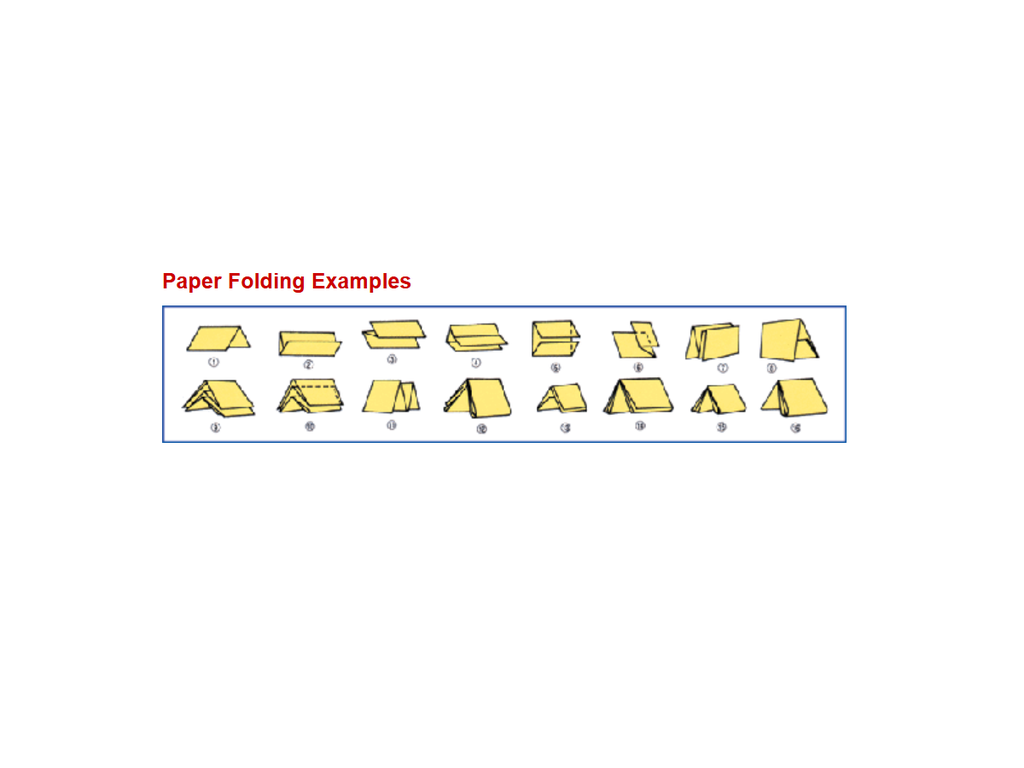 DE-284V Paper Folding Examples